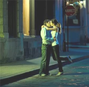 Kissing InTheStreet at night